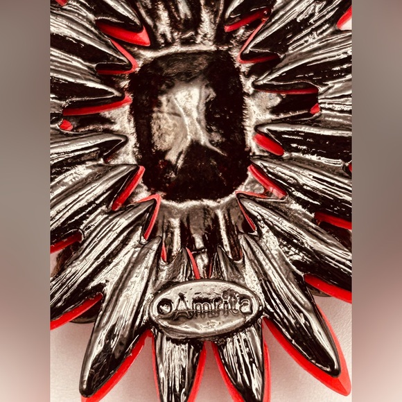 Amrita Singh Coral Crystal Statement Necklace NWT - Picture 9 of 12